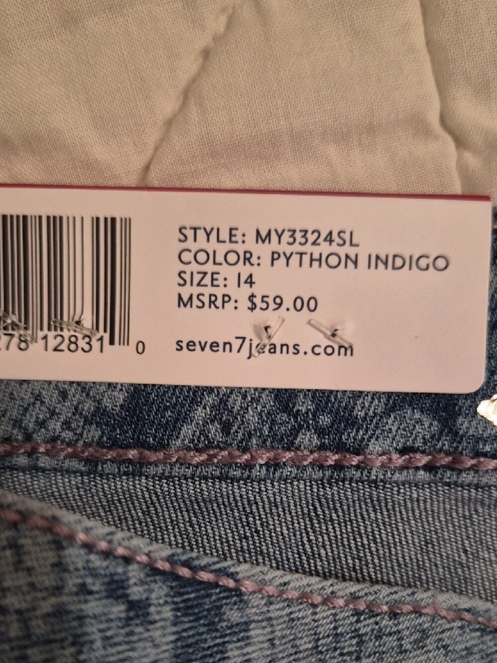 Seven7 - Python Indigo Weekend Short- Size 14 - Picture 9 of 9